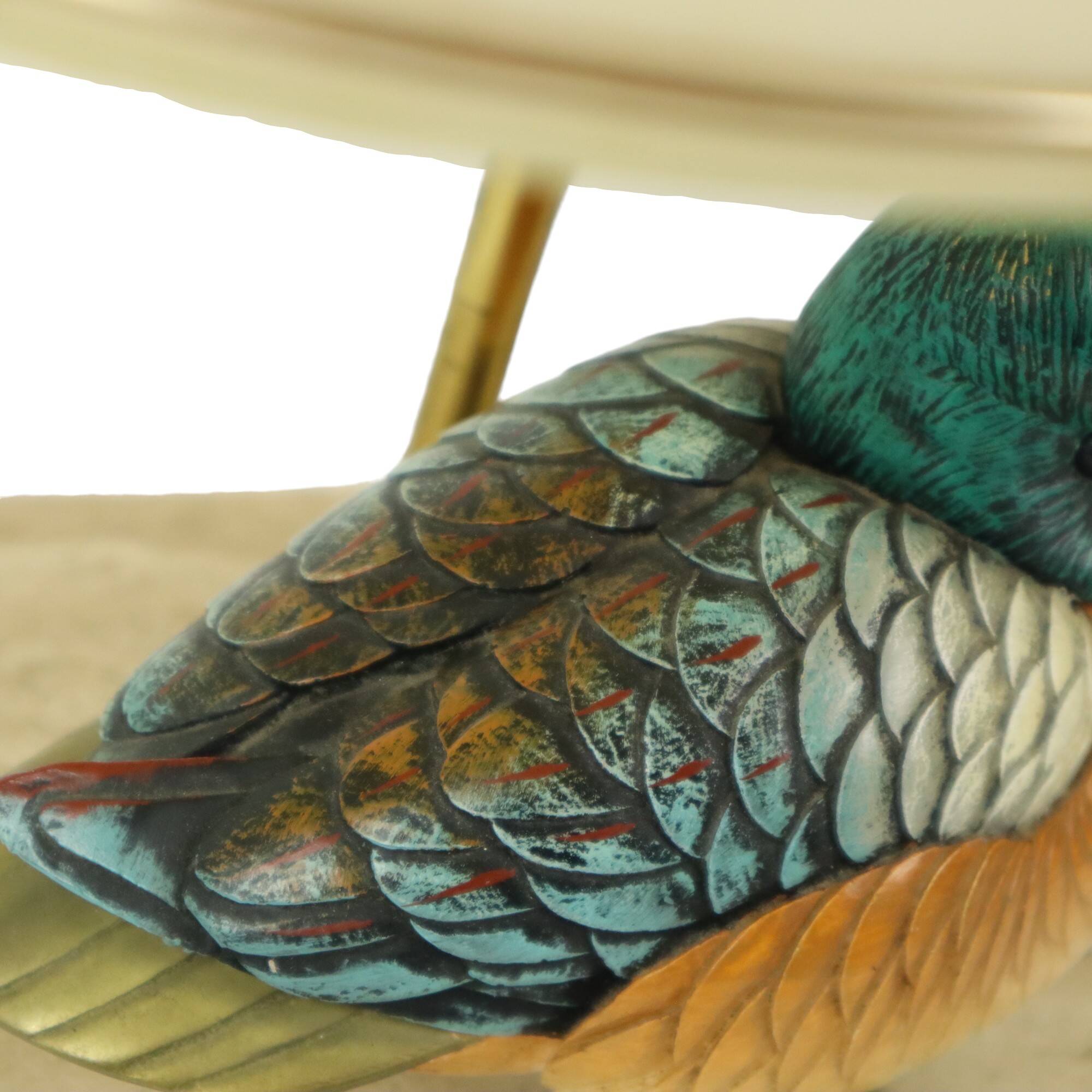 Artiflex Duck Lamp Design Brass Resin Travertine Malevolti