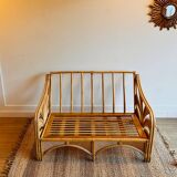 Ensemble de salon en rotin et bambou avec 2 fauteuils