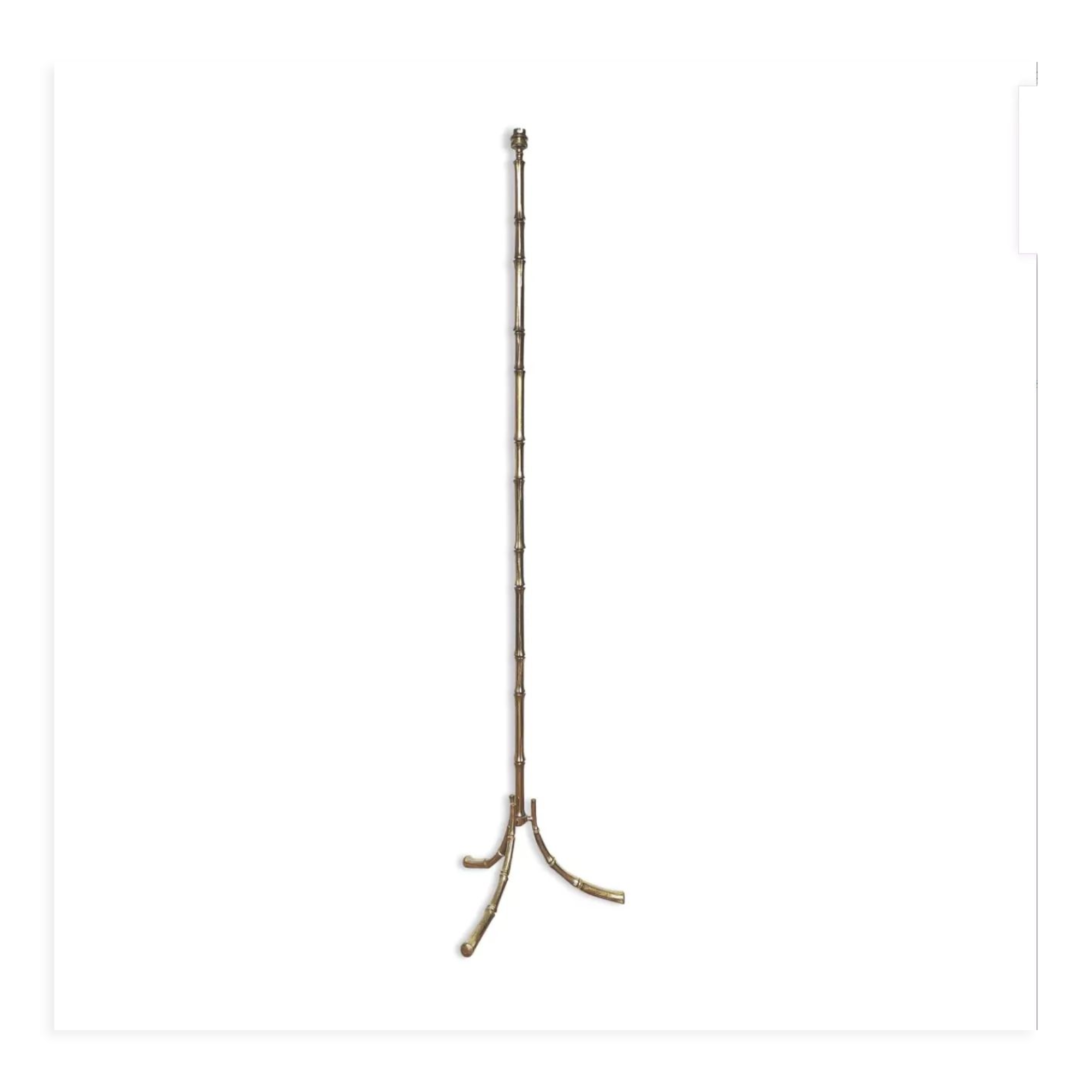 Floor lamp tripod brass decoration bamboo
