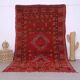 Red Vintage Moroccan Rug 192 x 321 cm - Berber Wool Rug - Handmade Rug Boho
