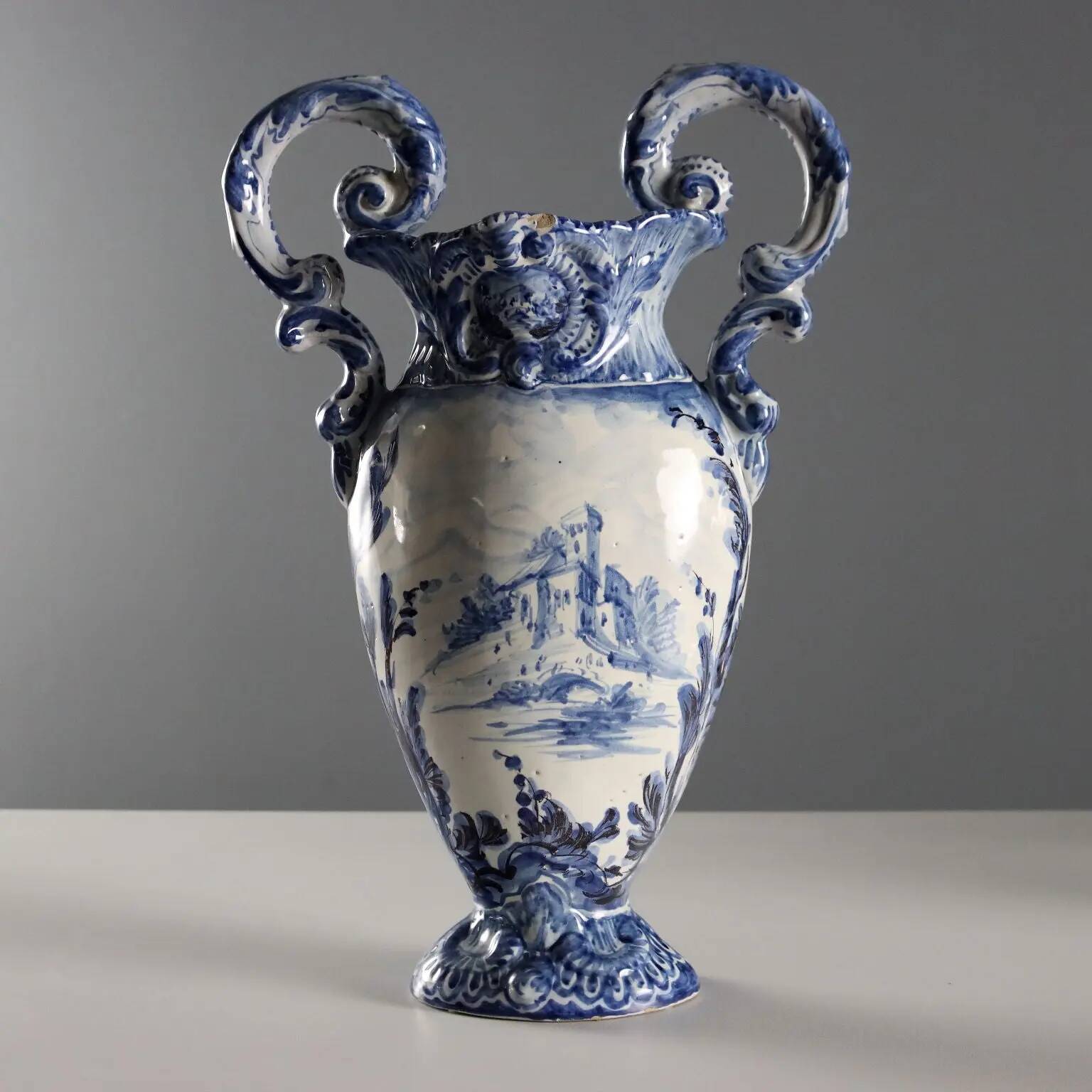Ancient triptych of vases Giuseppe Mazzotti Albissola 20th Century