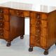 Kneehole Regency Desk 1815 in hardwood with lion paw feet