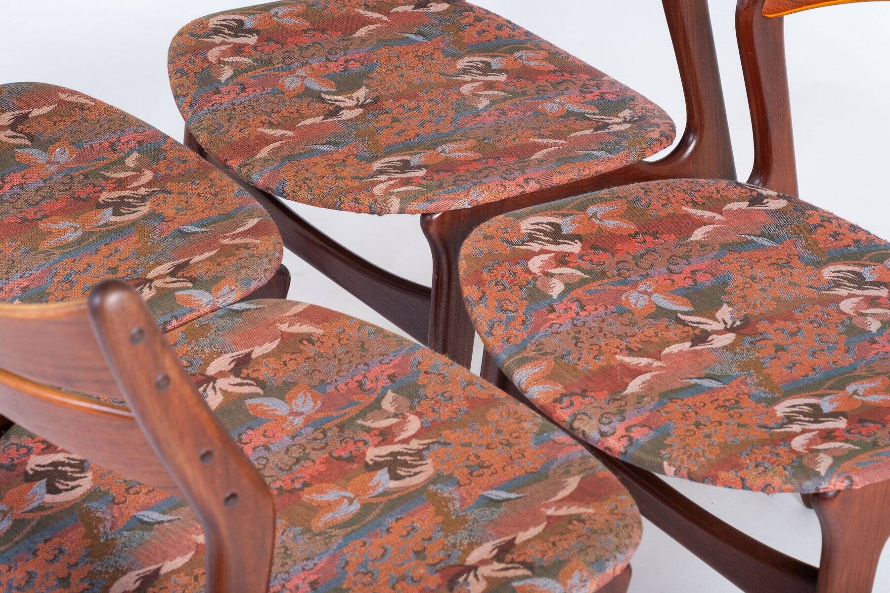 Teak Dining Chairs by Erik Buch for Christiansen Møbelfabrik, 1960s, Set of 4