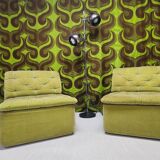 "1970s design armchair pair"