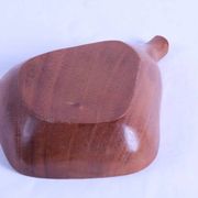 Pair of pear-shaped wooden trinket trays