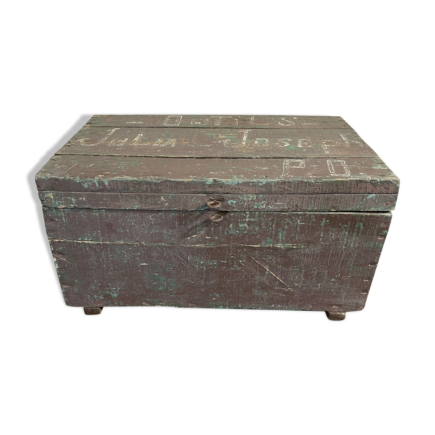 Old wooden tool box