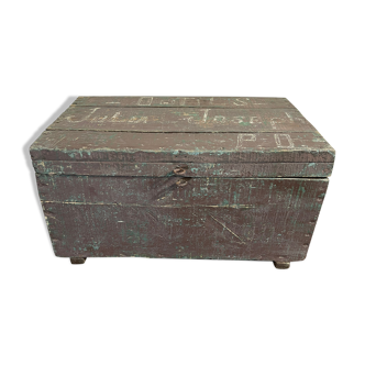 Old wooden tool box