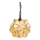 Tiffany pendant lamp 21x21x17/90 cm beige glass flower dining table lamp