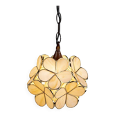 Tiffany pendant lamp 21x21x17/90 cm beige glass flower dining table lamp