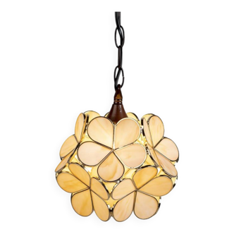 Tiffany pendant lamp 21x21x17/90 cm beige glass flower dining table lamp