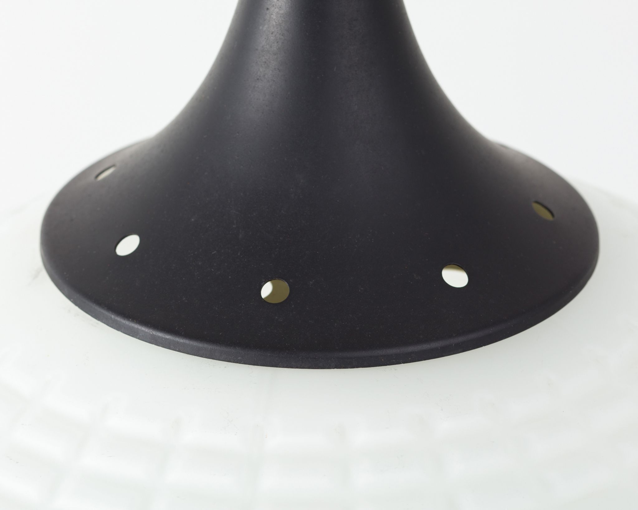 Opaline glass hanging lamp 1950