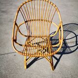 Four rattan chairs