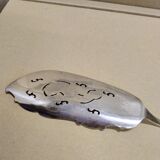 Large baroque silver metal pie shovel