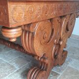 Rocaille table in carved solid oak