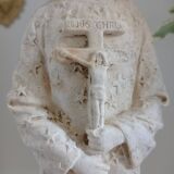 Statuette plâtre signée Pommier