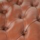 Rotating English style Chesterfield office chair in brown cow leather