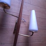 60's teak wall light from Maison Lunel