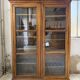 Glass-fronted walnut library 1900