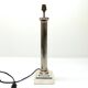 Neoclassical column lamp in silver metal 1960