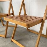 70s beech folding chairs