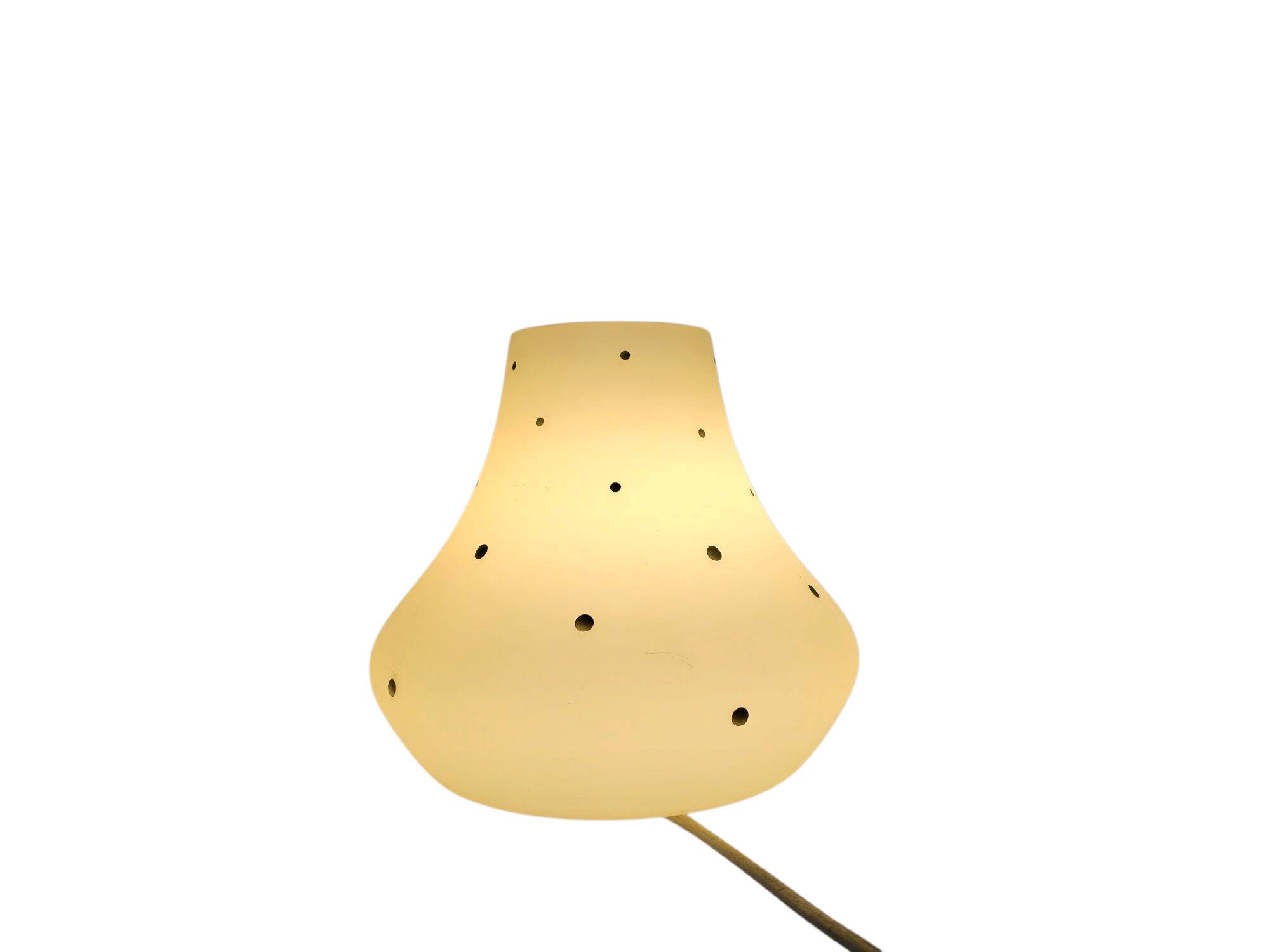 Plafonnier, suspension en verre et bakélite modèle Brune par Philips, années 50
