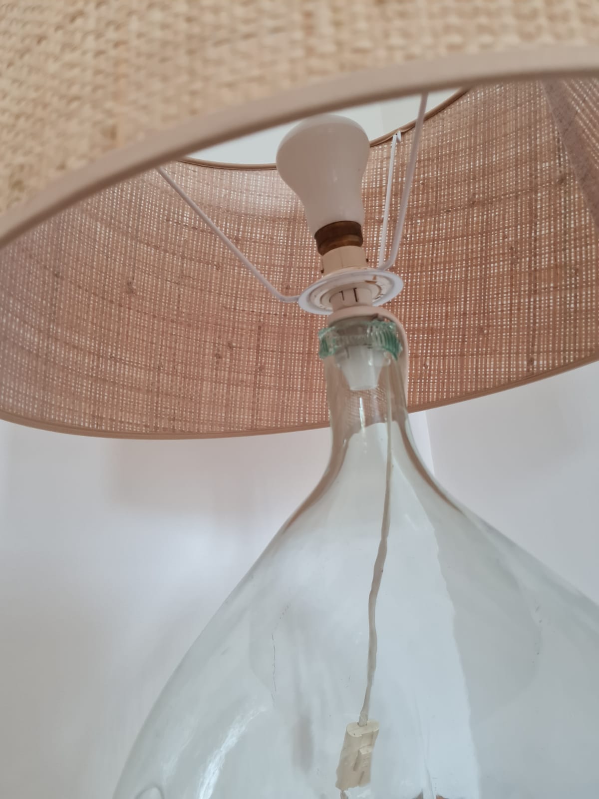 Vintage demijohn lamp