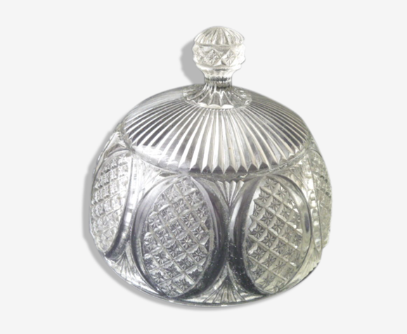 Cloche à fromage en verre pressé moulé Adler Hutten