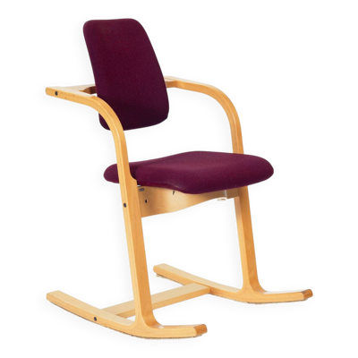 chaise de bureau ou de salle à manger ergonomique Stokke Varier Actulum par Peter Opsvik, années 1980