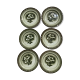 6 Gien dessert anemones opaque porcelain porcelain
