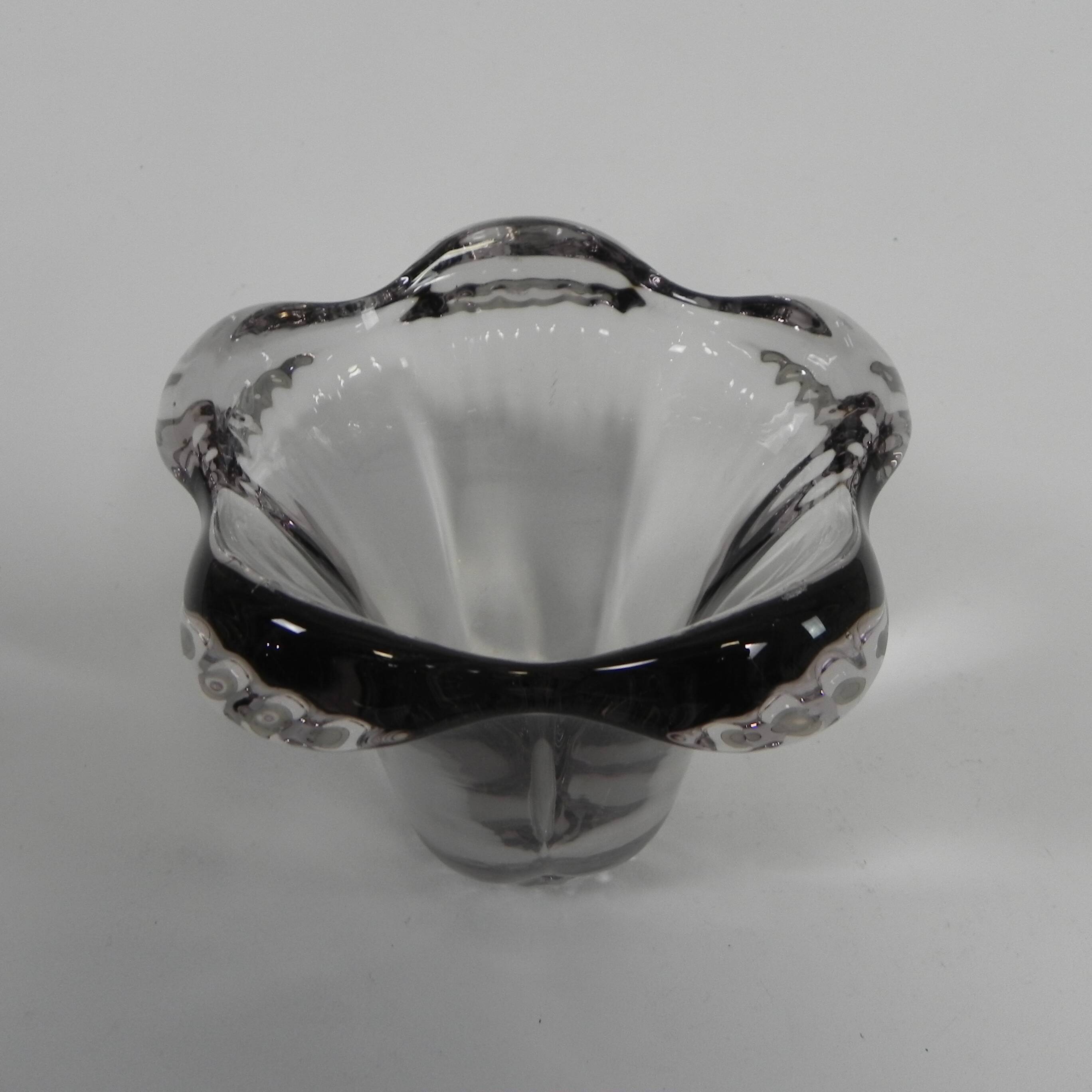 Thick-walled glass vase in Daum style, 1950s