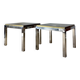 Pair of Linéa side tables - Willy Rizzo