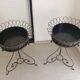 Pair of wrought iron planters