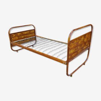 1950s day bed faux wood metal tube