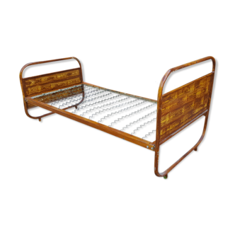1950s day bed faux wood metal tube