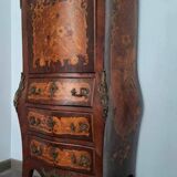 Antique secretary with marble top, late 19th century office furniture