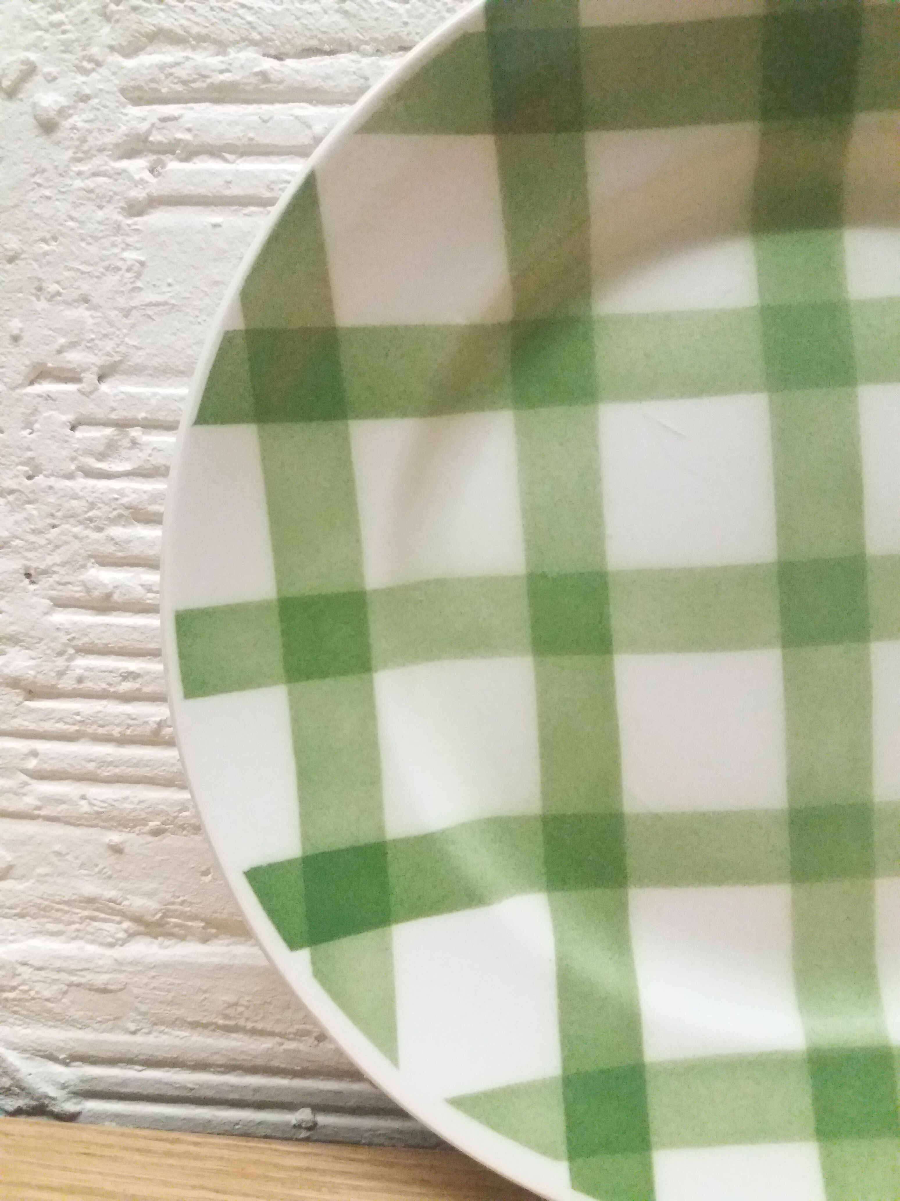 Pair flat plates Green nappe