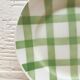 Paire assiettes plates nappe verte