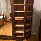 Art Deco bedroom set in walnut burl and marble