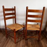Paire de chaises bois