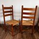 Paire de chaises bois