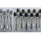 Set of 12 soup spoons and 6 silver-plated lunch forks.