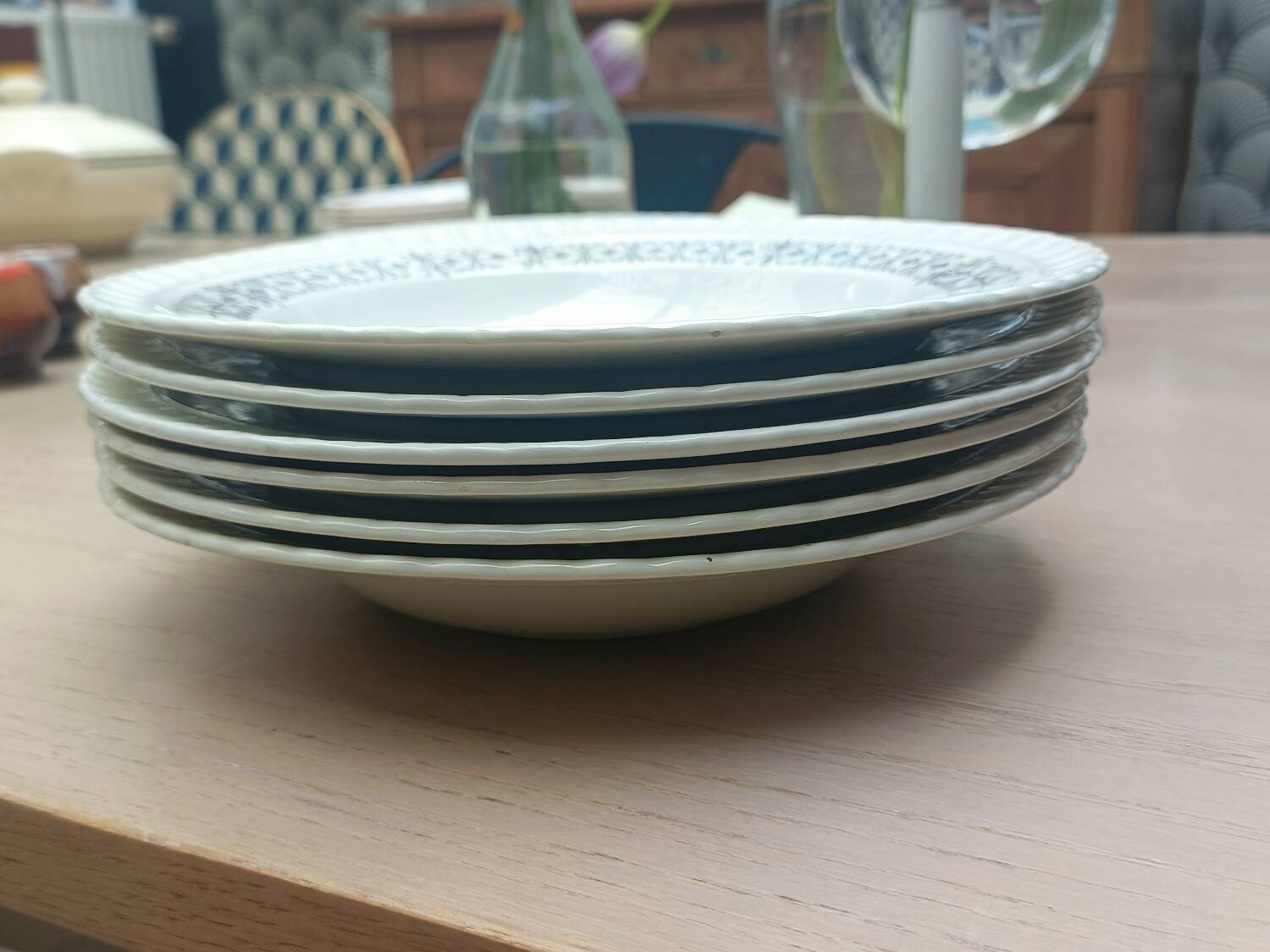 Gien soup plates with Brittany motif