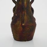 Polychrome terracotta pottery with 3 handles