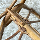 Vintage rattan magazine holder