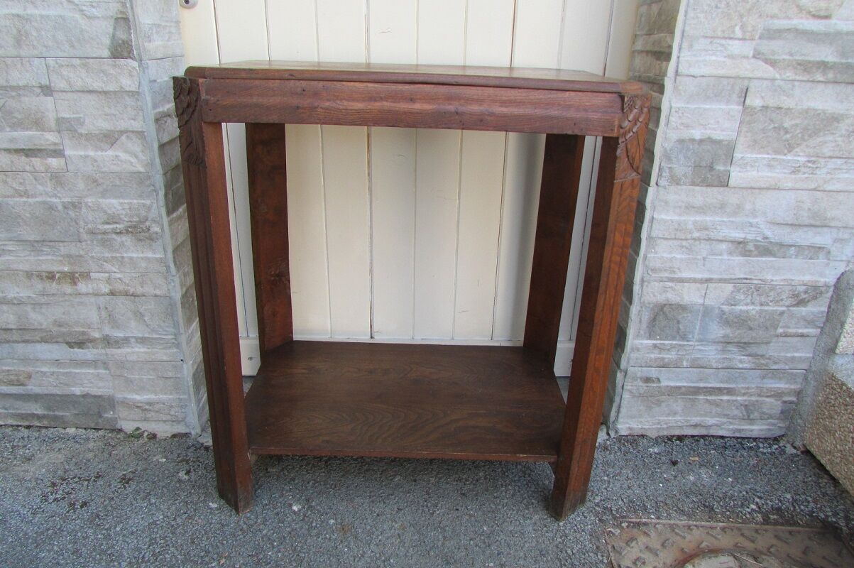 Coffee table, art deco service in solid wood