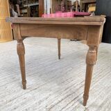 Walnut farmhouse table with swivel and extendable top