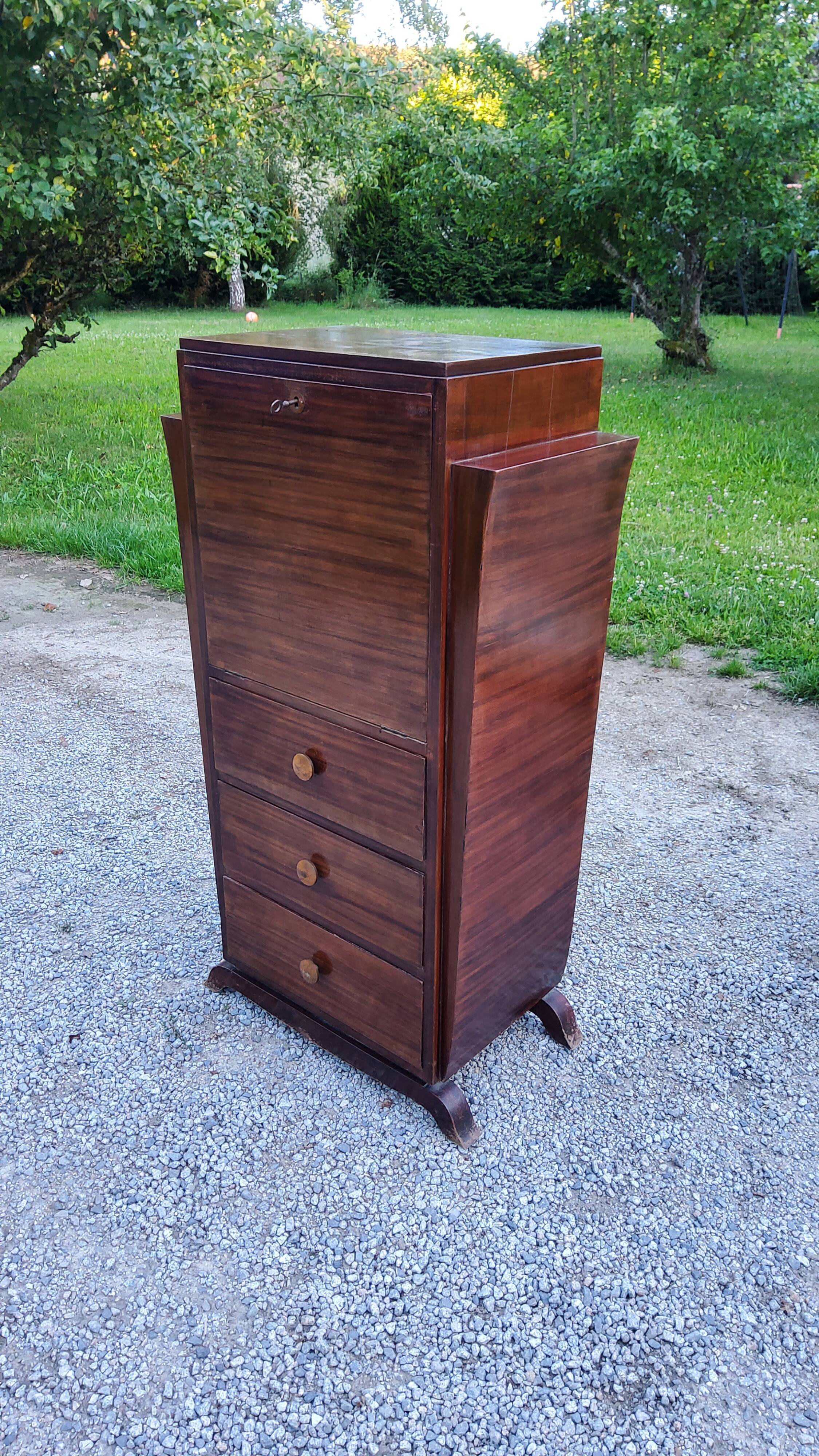 Art Deco secretary in mahogany 1930