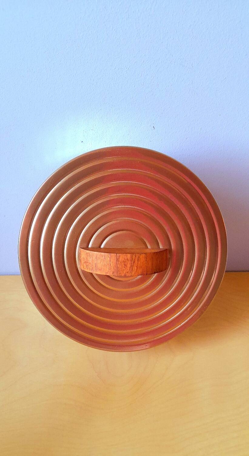 Round art deco glass box 1930