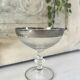 Etched silver rim cocktail coupe glasses set mid century barware