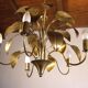 Luster "foliage" brass and gold metal 1970